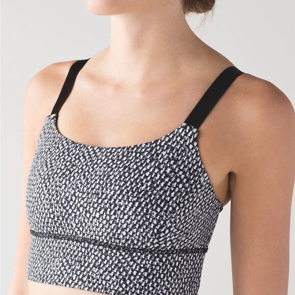 lululemon athletica Other - Lululemon Both Ways Sports Bra Scatter Star Black White Gray Print Size 8